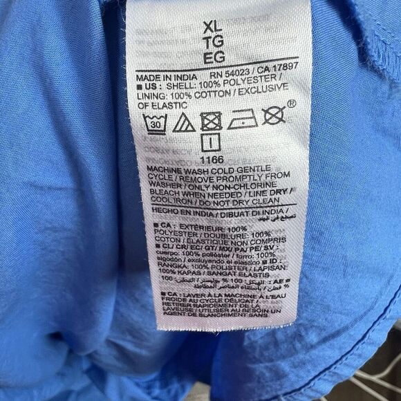 Old Navy Blue Chiffon Midi Tiered Ruffle Midi Dress Size XL Floral - Picture 16 of 16